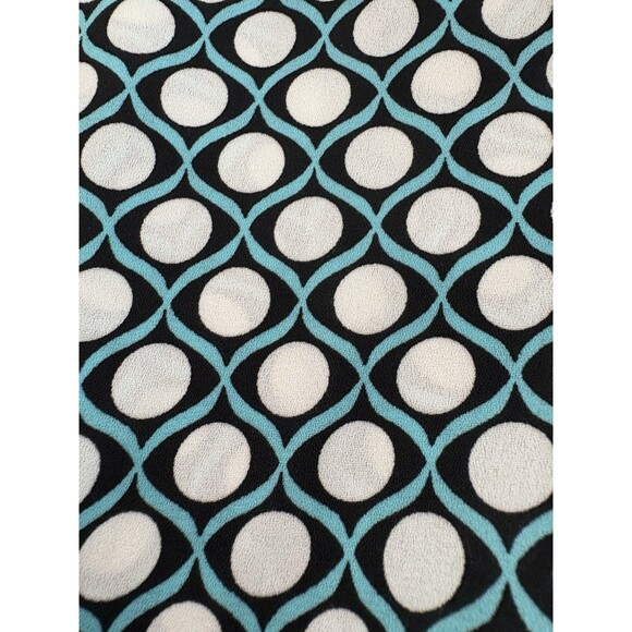 Anthropologie Pleione Faux Wrap Blouse Black Bubble Abstract CrossCross Petite S - Picture 2 of 9